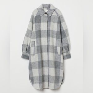 Oversized Coat from H&M / Grey plaid